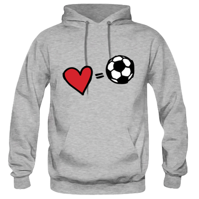 Толстовка с капюшоном «Love equals football»